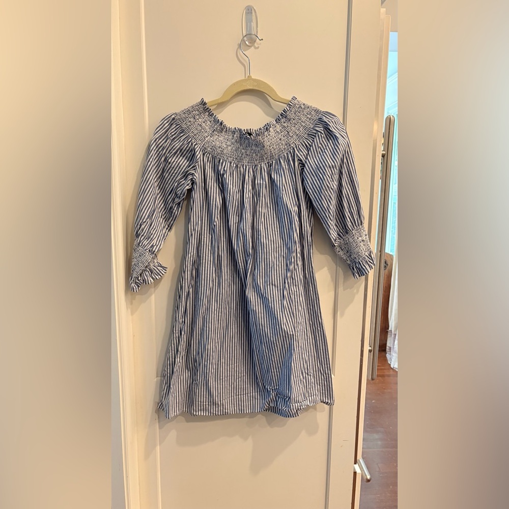 Forever 21 Blue and White Long Sleeve Dress Size Small